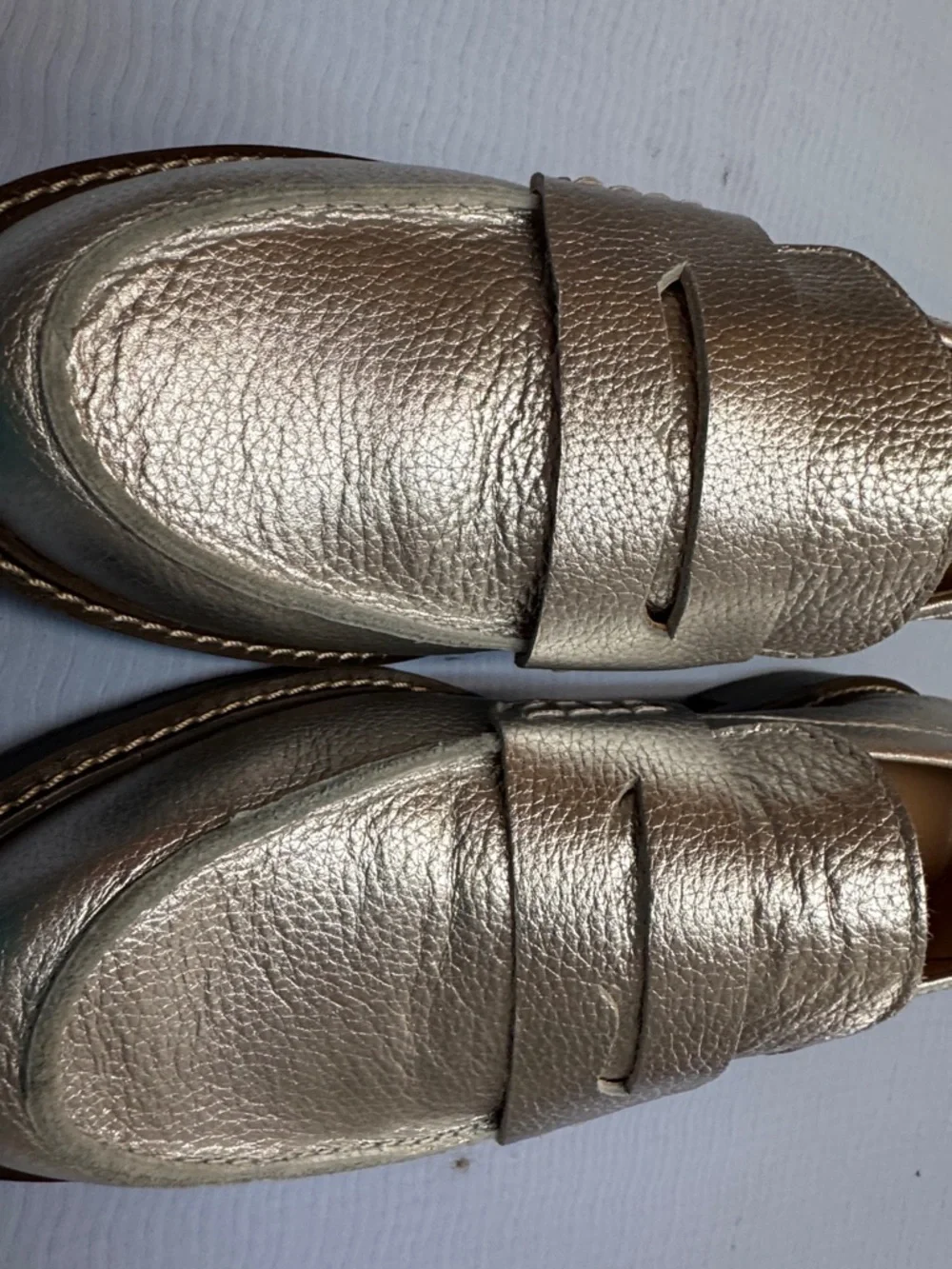 Blondo Metallic Gold Slip-On Loafers - Picture 5 of 7